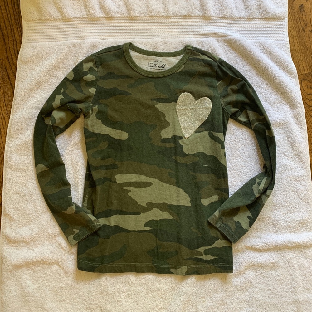 CREW CUTS Camo long sleeve tee shirt